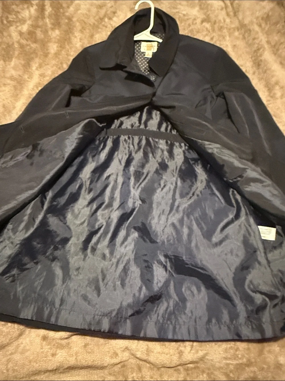 Gallery Navy Classic Trench Coat
